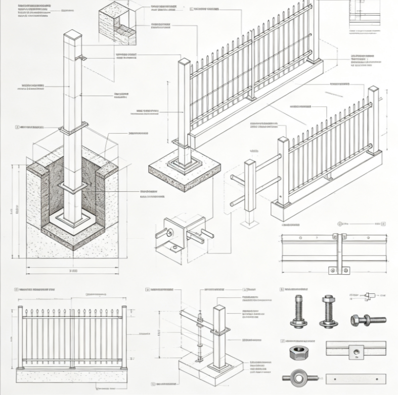 Fence Construction Detail Board