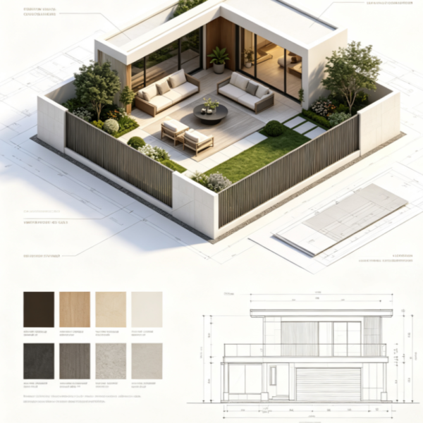 Modern Horizontal Fence Concept