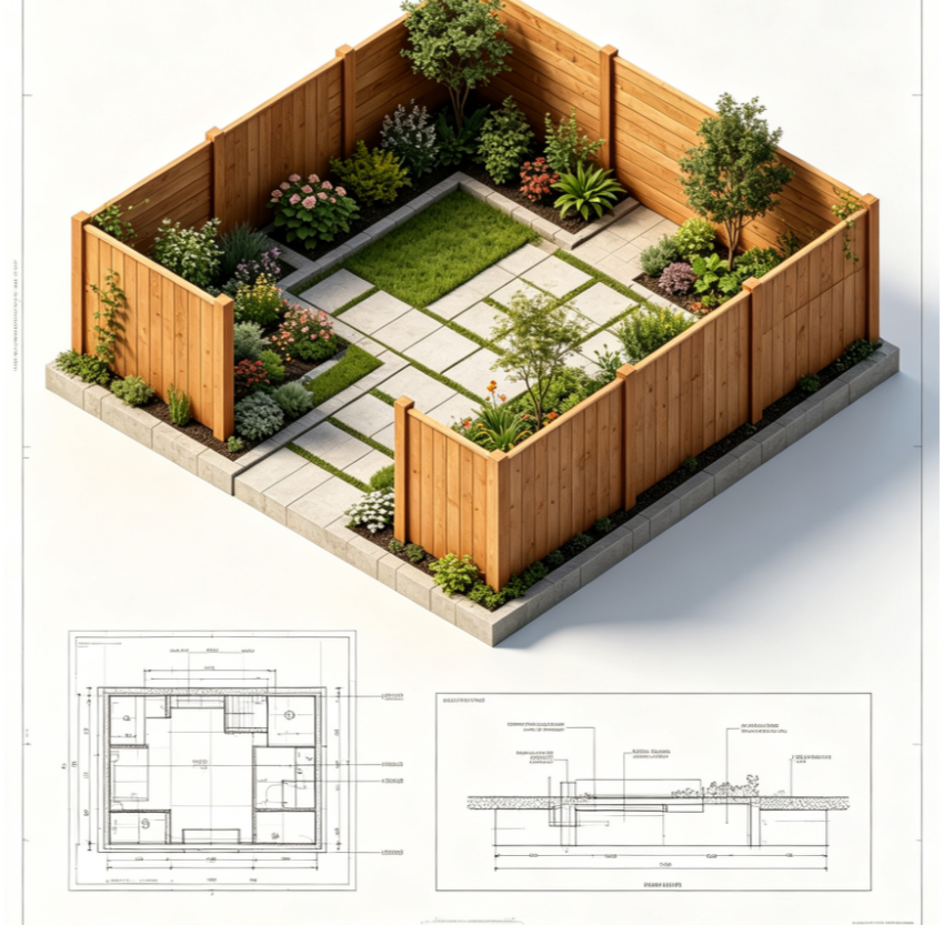 Garden Privacy Fence Project