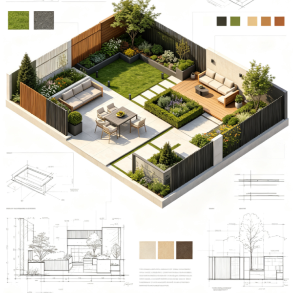 Outdoor Space Divider Fence Solution
