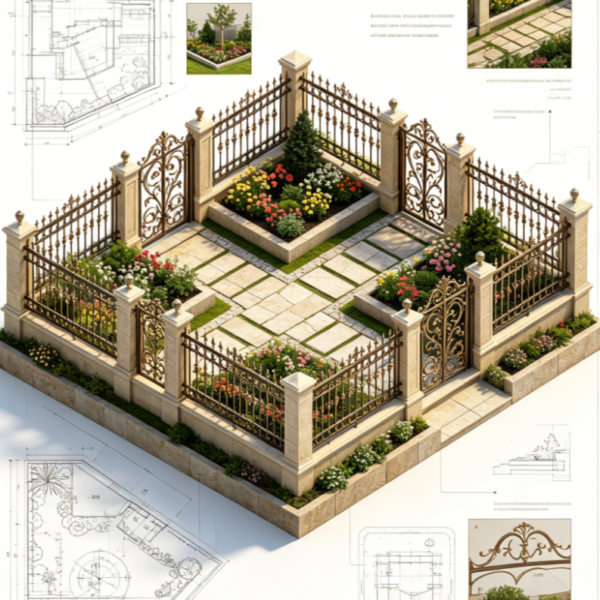 Decorative Garden Fence Concept