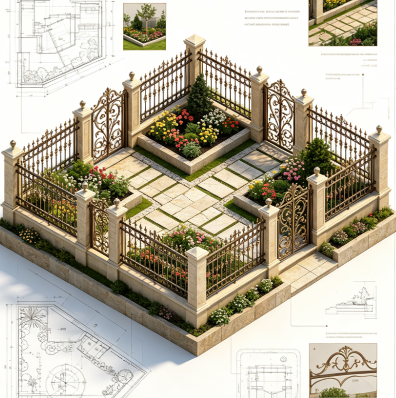 Decorative Garden Fence Concept